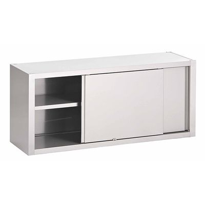 Gastro-Inox RVS Wandkast Met Schuifdeuren 1200(l)x400(d)x600(h)mm, Gastro-Inox 313.103 1