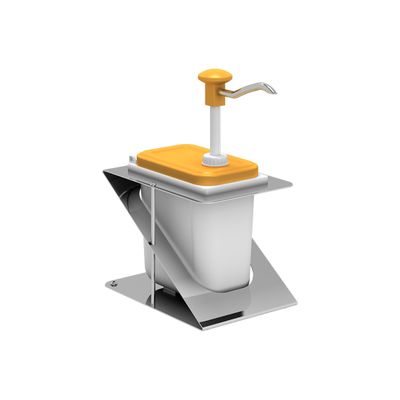 Kalando Kunststof Dispenser met Gele Drukknopbediening 1 9 Liter met Container - 503.233 1