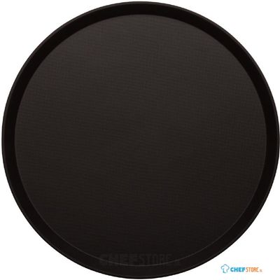 Cambro Treadlite rond antislip glasvezel dienblad zwart 40,5cm | DB004