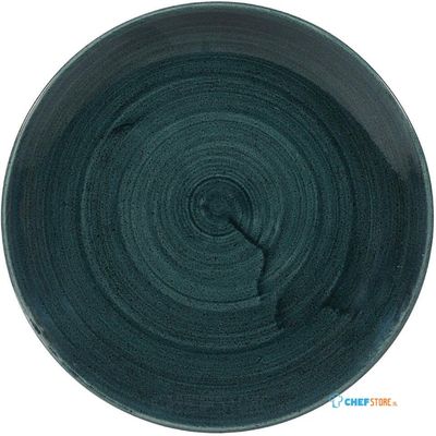 Churchill Stonecast Patina Rustic Teal Evolve Coupe Bord 22 cm Pak van 12 - FA594