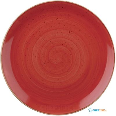 Churchill Stonecast Berry Red Evolve Coupe Bord 32.4 cm Pak van 6 - FF659