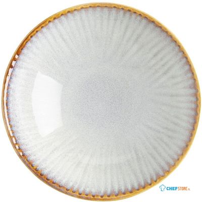 Olympia Drift Grijze Coupéschalen met Reliëf, 155 mm (pak van 6) - FU199