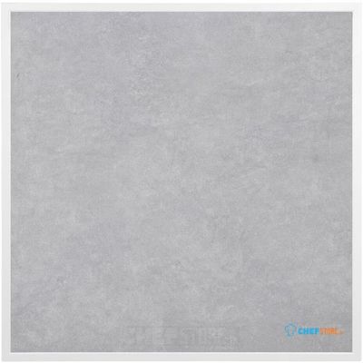 Bolero Tafelblad van Gehard Glas met Lichtgrijs Steeneffect en Witte Rand 700 mm voor Buiten - FU514