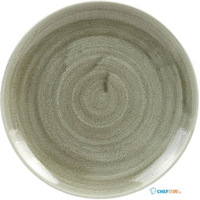 Churchill Stonecast Patina Burnished Green Evolve Coupe Bord 22 cm Pak van 12 - HC808