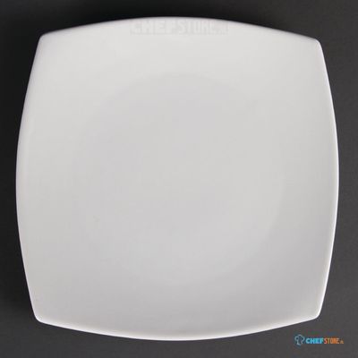 Olympia Whiteware vierkante borden met afgeronde hoeken 24cm | U170