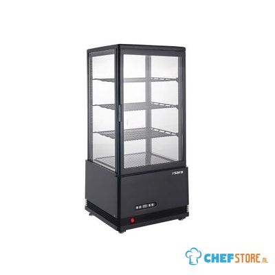 SARO Koelvitrine SC 80 AV, Zwart - 330-3009 1