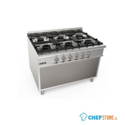 SARO Gasfornuis Open Onderbouw 6 Pits LQ Model LQ / CUG6BA
