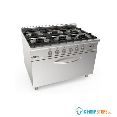 SARO Gasfornuis + Gasoven 6 Pits LQ Model LQ / CUG6FM