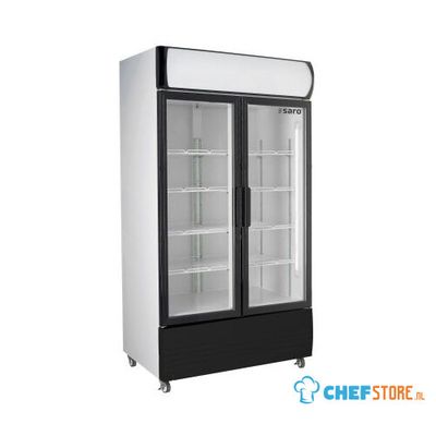 SARO Koelkast met 2 Glasdeuren en Reclame Display Model GTK 580