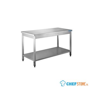 SARO Roestvaststalen Tafel met Onderblad 600 mm Diepte 1000 Mm - 600-1115
