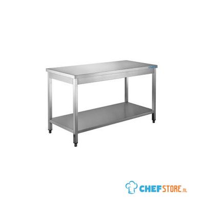 SARO Roestvaststalen Tafel met Onderblad 600 mm Diepte 1200 Mm - 600-1120