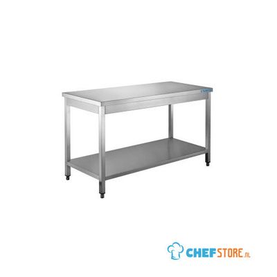SARO Roestvaststalen Tafel met Onderblad 600 mm Diepte 1400 Mm - 600-1125