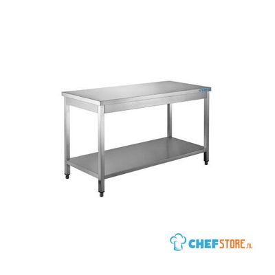 SARO Roestvaststalen Tafel met Onderblad 600 mm Diepte 1600 Mm - 600-1130