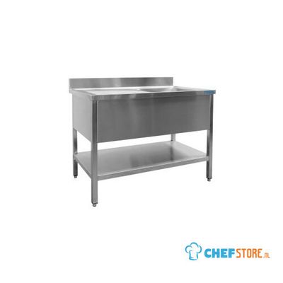 SARO Spoeltafel met 1 Wasbak Rechts 600 mm Diepte 1200 Mm - 600-2510R