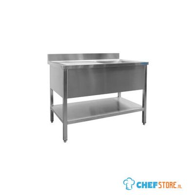 SARO Spoeltafel met 1 Wasbak Rechts 600 mm Diepte 1400 Mm - 600-2515R