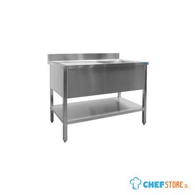 SARO Spoeltafel met 1 Wasbak Rechts 600 mm Diepte 1800 Mm - 600-2525R