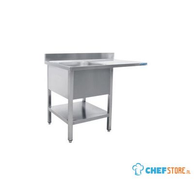 SARO Spoeltafel voor Vaatwasser met 1 Bak Links 600 mm Diepte 1400mm - 600-2605L