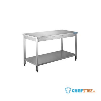 SARO Roestvast Stalen Tafel met Onderblad 700 mm Diepte 800 Mm - 700-1110