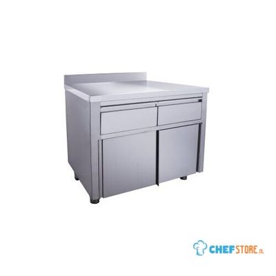 SARO Schuifdeurkast 2 Lades 1000X700mm met Opstaande Rand - 700-2300 1