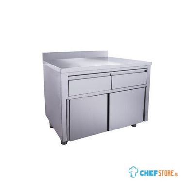 SARO Schuifdeurkast 2 Lades 1200X700mm met Opstaande Rand - 700-2305 1