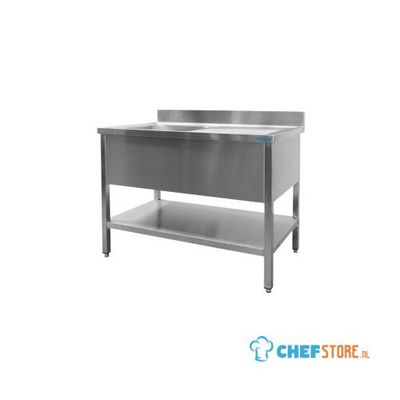 SARO Spoeltafel met 1 Wasbak Links 700 mm Diepte 1400 Mm - 700-2515L