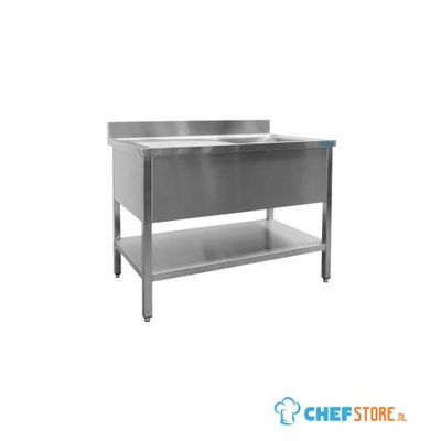 SARO Spoeltafel met 1 Wasbak Rechts 700 mm Diepte 1400 Mm - 700-2515R