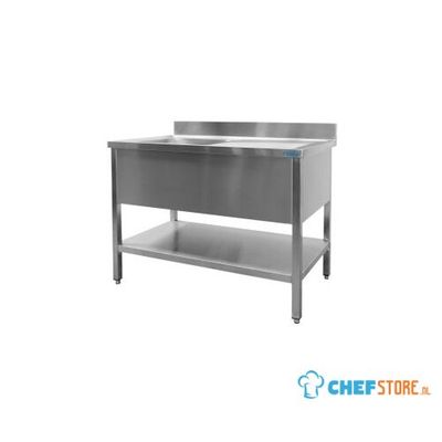 SARO Spoeltafel met 1 Wasbak Links 700 mm Diepte 1600 Mm - 700-2520L