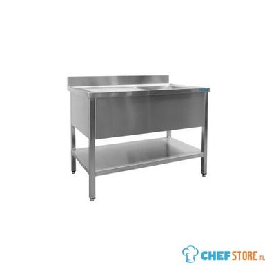 SARO Spoeltafel met 1 Wasbak Rechts 700 mm Diepte 1600 Mm - 700-2520R