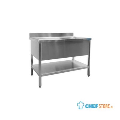 SARO Spoeltafel met 1 Wasbak Rechts 700 mm Diepte 2000 Mm - 700-2530R