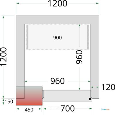 Vriescelpanelen met 120 mm Isolatie - CR 120X120X220