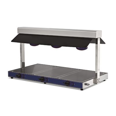 Hot Display 3x GN 1/1 With 3 Halogen Lamps, Ristormarkt 2093A2 1