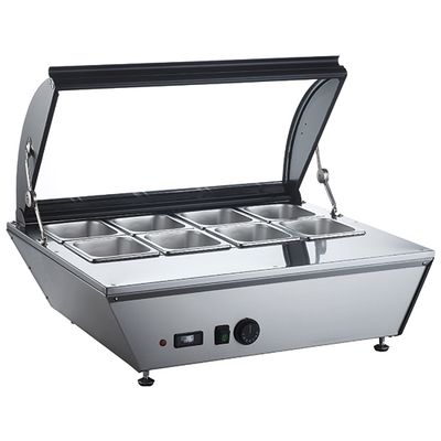 Mastro Verwarmde Balievitrine 8X Gn 1/6 Met Optildeksel, +30°/+90°C | 8570 1