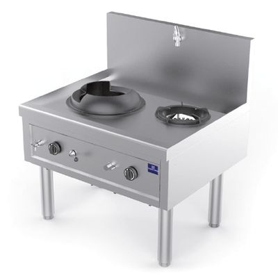 Gas Wok Hob With 1 Burner 27,5 KW + 1 Soup Burner 9,2 KW, 1 Water Tap - Mastro AHA0014/U 1