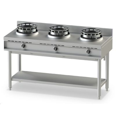 Mastro Wok Warmhoudplaat Op Gas, Met Bodemplank, 3 Branders | AHA0019 1