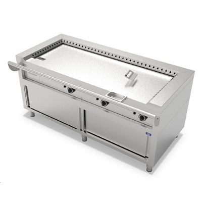 Electric Teppanyaki On Closed Cabinet, 3 Zones - Mastro AHC0012 1
