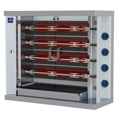 Mastro Kippengrill Op Gas Met Verlichting, 4 Spitten Voor 20 Kippen | AJD0017/C 1