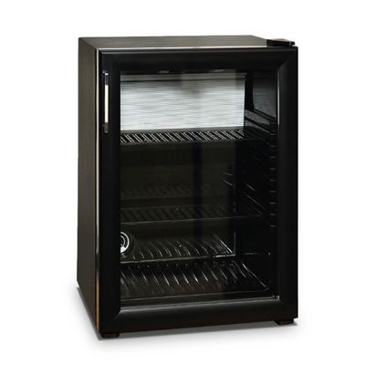 Minibar With 2 Shelves and Glass Door, Black Coloured, +4°/+14°C, 40 Liter - BBZ0014 1