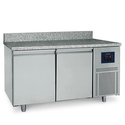 Refrigerated Pastry Counter 2 Doors 600x400 Mm, Granite Top With Upstand, -2°/+8°C - WiFi - Virtus BNZ0001/FN 1