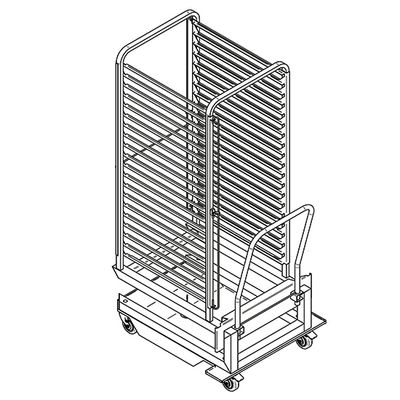 Mastro Rekkenkar Voor Schalen Voor 20X Gn 2/1 Oven | CEB202 1