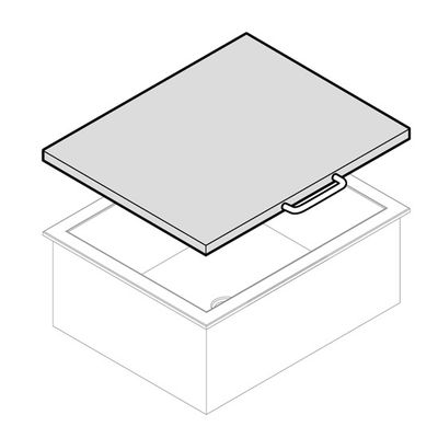 Plexiglass Lid For Ice Well 600x465 mm, Mastro CVG0600 1