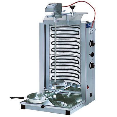 Mastro Electrische Kebab Grill Met 2 Verwarmingsdelen, Aandrijving Bovenaan, 35 Kg | ECO4/N 1