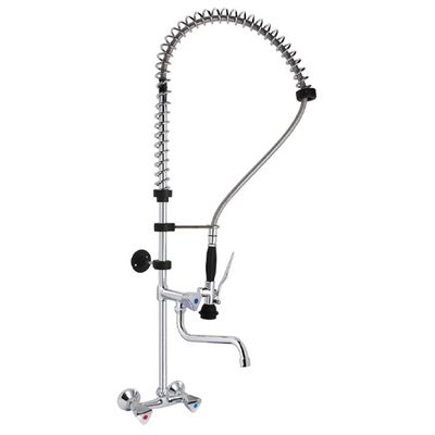 Pre-Rinse Unit On Wall-Mounted Tap With Swivelling Spout, Connection 1/2" - GDZ0013/M 1