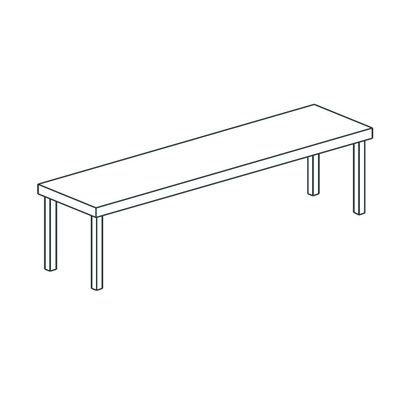 Overshelf 1 Tier Overshelf Side Open 1500x350 Mm - HCB0075 1