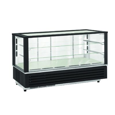 Refrigerated Counter Display With 2 Glass Shelves and Sliding Doors, -1°/+5°C - IBC0071C 1
