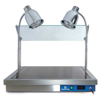 Carvery Station With Sneeze Guard, 3x GN 1/1 With 2 Halogen Lamps, Mastro ICA0010 1