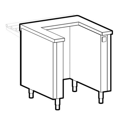 Element For Trolleys, With Electrical Socket, L=800 Mm - Mastro IIA1005 1