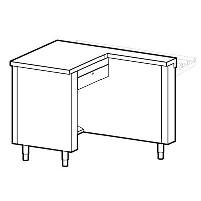 Right Cash-Desk Unit With Protection, With Drawer and Electrical Socket, Mastro IIA2002VT 1