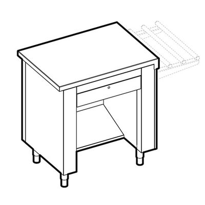 Frontal Cash-Desk Unit, Right, With Lockable Drawer and Electrical Socket, Mastro IIA2011 1