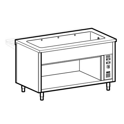 Bain-Marie Unit On Open Cupboard, L=1500 Mm, 4x GN 1/1, Mastro IIA3003VT 1