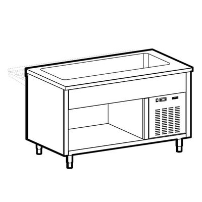 Refrigerated Tank Unit On Refrigerated Cupboard, L=2000 Mm, 5x GN 1/1, Mastro IIA5006VT 1